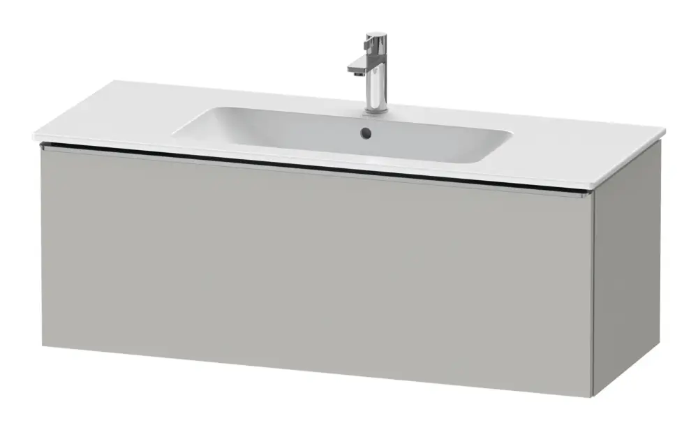 Duravit D-Neo Waschtischunterschrank mit 1 Auszug Griff Edelstahl Gebürstet 1210 x 440 x 462 mm - Betongrau Matt Letzte Chance