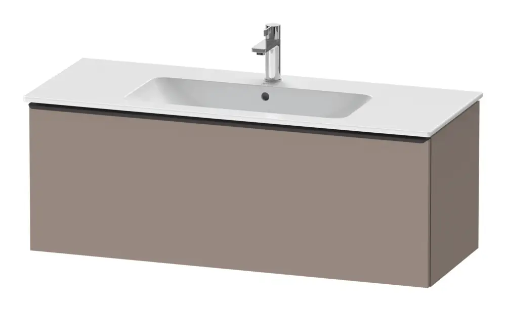 Duravit D-Neo Waschtischunterschrank mit 1 Auszug Griff Diamantschwarz Matt 1210 x 440 x 462 mm - Basalt Matt Highlight