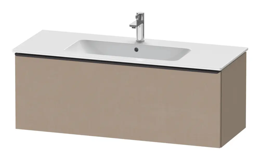 Duravit D-Neo Waschtischunterschrank mit 1 Auszug Griff Diamantschwarz Matt 1210 x 440 x 462 mm - Leinen Matt Garantierte Lieferung