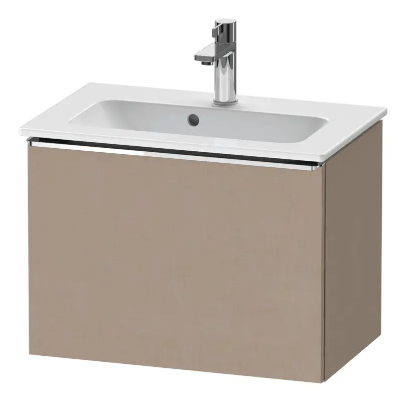 Duravit D-Neo Waschtischunterschrank mit 1 Auszug Griff Chrom Hochglanz 610 x 440 x 372 mm - Leinen Matt Neuheit