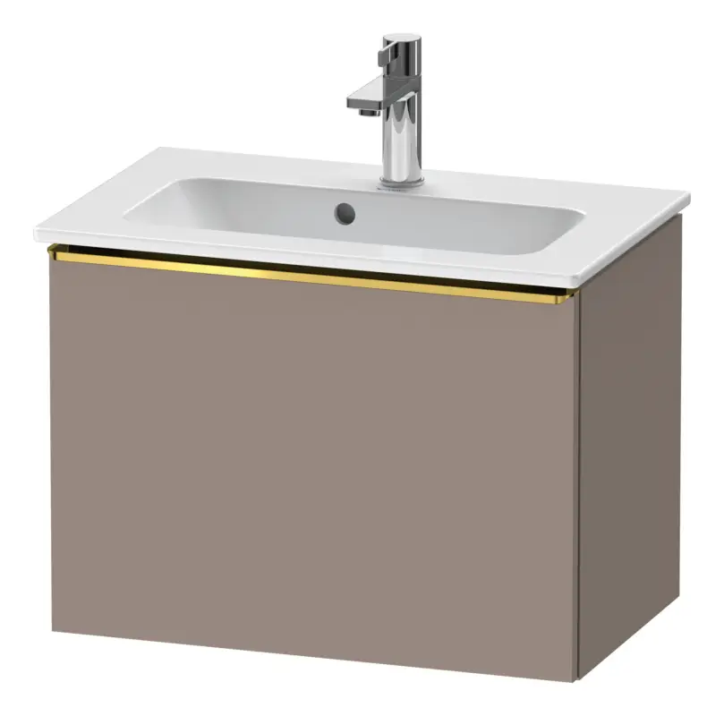 Duravit D-Neo Waschtischunterschrank mit 1 Auszug Griff Gold Poliert 610 x 440 x 372 mm - Basalt Matt Letzte Chance