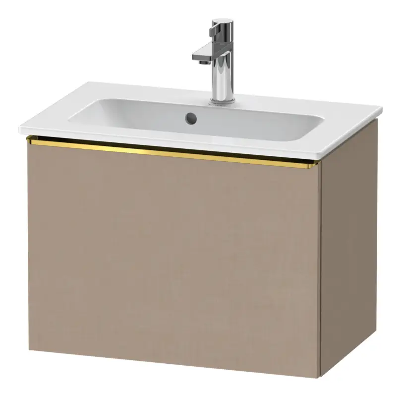 Duravit D-Neo Waschtischunterschrank mit 1 Auszug Griff Gold Poliert 610 x 440 x 372 mm - Leinen Matt Super-Preis