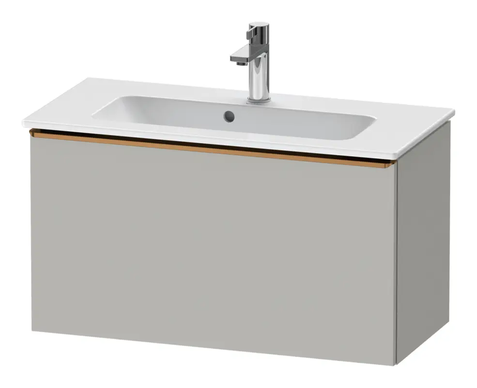 Duravit D-Neo Waschtischunterschrank mit 1 Auszug Griff Bronze Gebürstet 810 x 440 x 372 mm - Betongrau Matt Bestpreis