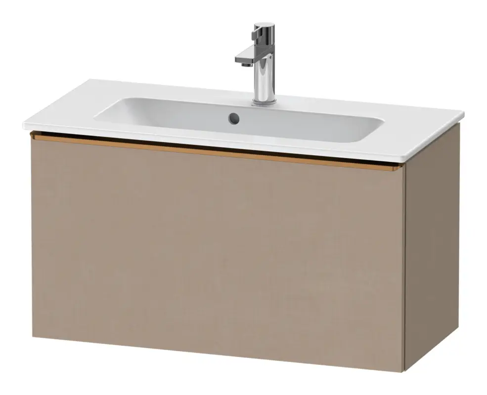 Neue Ware Duravit D-Neo Waschtischunterschrank mit 1 Auszug Griff Bronze Gebürstet 810 x 440 x 372 mm - Leinen Matt