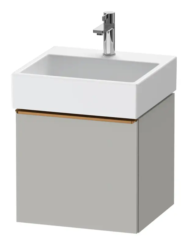 Duravit D-Neo Waschtischunterschrank mit 1 Auszug Griff Bronze Gebürstet 484 x 440 x 442 mm - Betongrau Matt Sichere Zahlung