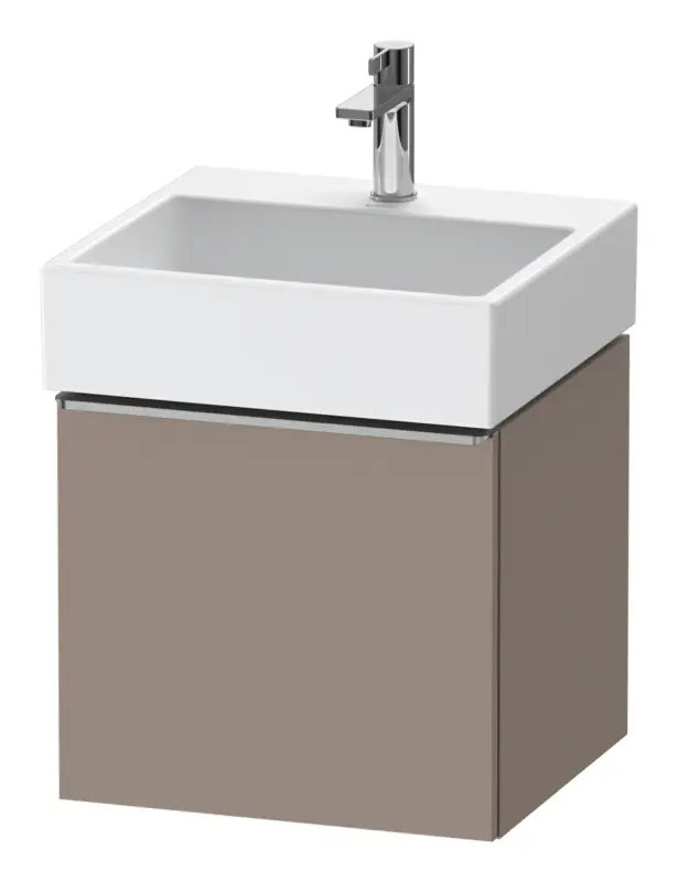 Neu Duravit D-Neo Waschtischunterschrank mit 1 Auszug Griff Edelstahl Gebürstet 484 x 440 x 442 mm - Basalt Matt
