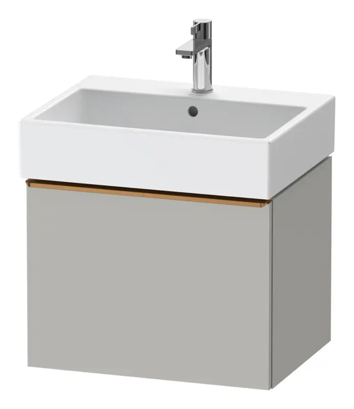 Echt Duravit D-Neo Waschtischunterschrank mit 1 Auszug Griff Bronze Gebürstet 584 x 440 x 442 mm - Betongrau Matt