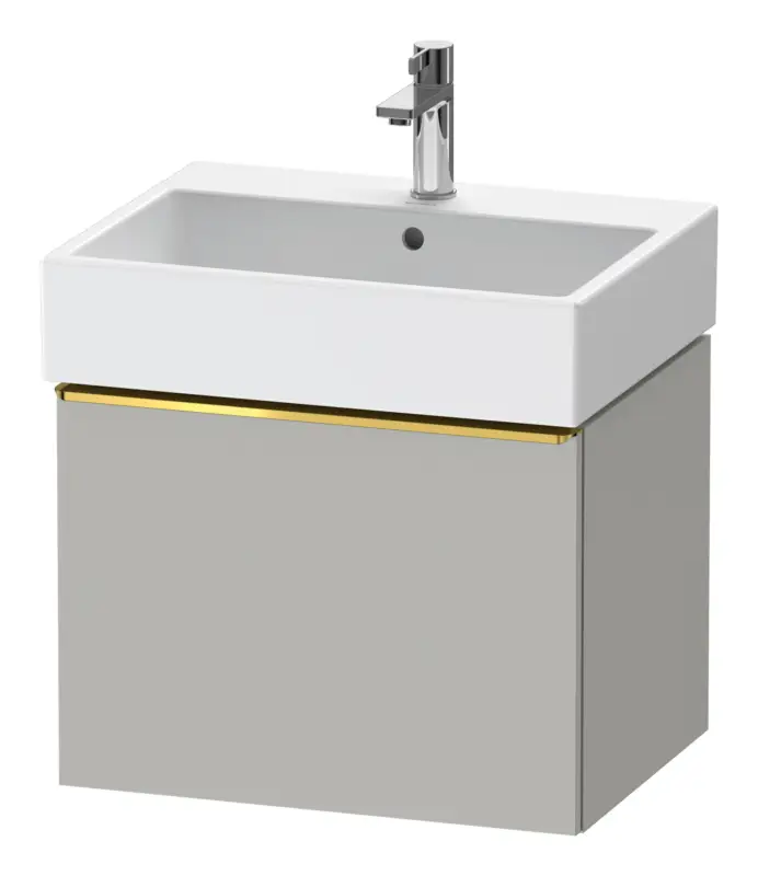 Duravit D-Neo Waschtischunterschrank mit 1 Auszug Griff Gold Poliert 584 x 440 x 442 mm - Betongrau Matt Sofort Bestellen