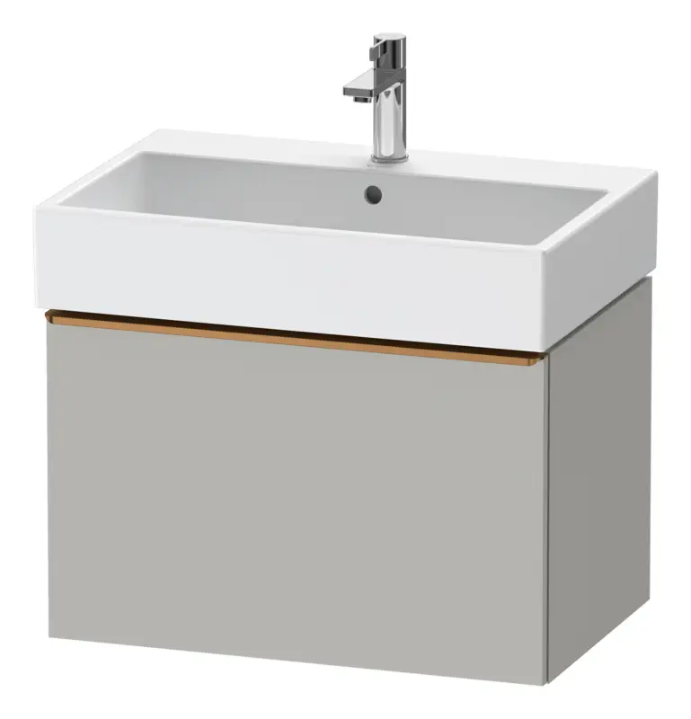Duravit D-Neo Waschtischunterschrank mit 1 Auszug Griff Bronze Gebürstet 684 x 440 x 442 mm - Betongrau Matt Abverkauf