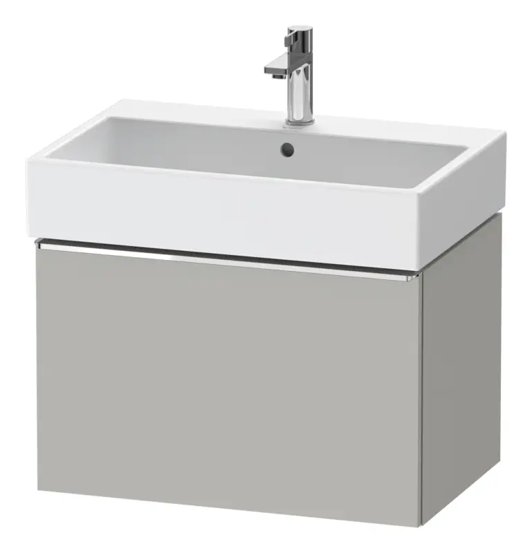 Expressversand Duravit D-Neo Waschtischunterschrank mit 1 Auszug Griff Chrom Hochglanz 684 x 440 x 442 mm - Betongrau Matt