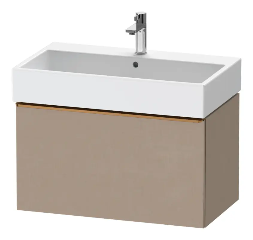 Duravit D-Neo Waschtischunterschrank mit 1 Auszug Griff Bronze Gebürstet 784 x 440 x 442 mm - Leinen Matt Preisknaller