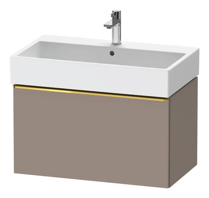 Duravit D-Neo Waschtischunterschrank mit 1 Auszug Griff Gold Poliert 784 x 440 x 442 mm - Basalt Matt Sichere Zahlung