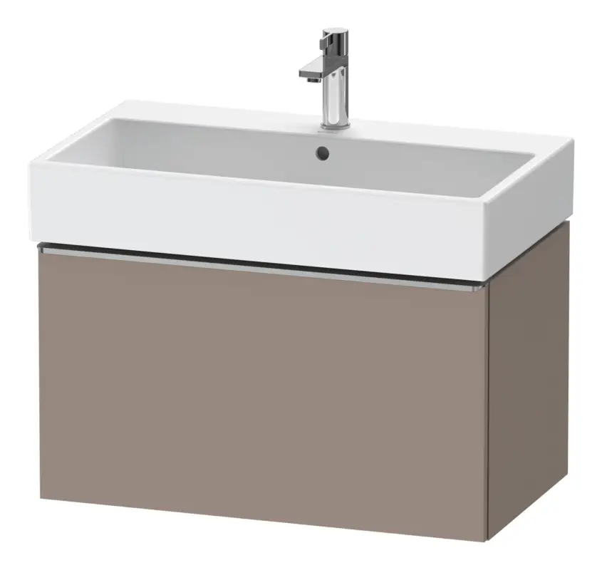 Duravit D-Neo Waschtischunterschrank mit 1 Auszug Griff Edelstahl Gebürstet 784 x 440 x 442 mm - Basalt Matt Wochenendangebot