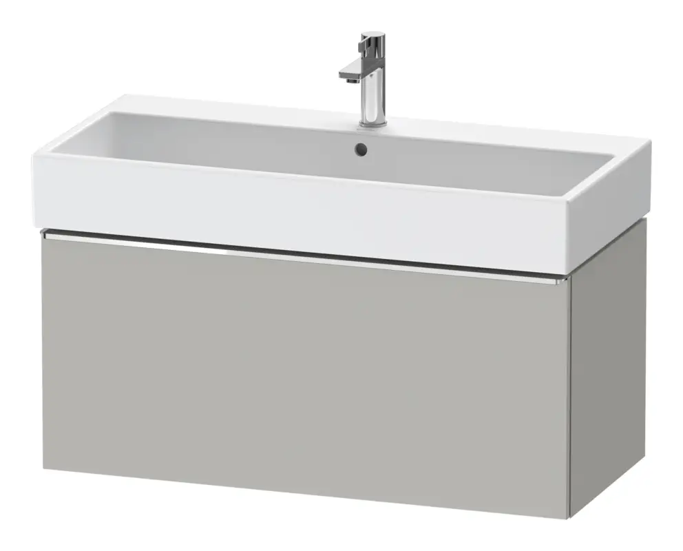 Must-Have Duravit D-Neo Waschtischunterschrank mit 1 Auszug Griff Chrom Hochglanz 984 x 440 x 442 mm - Betongrau Matt