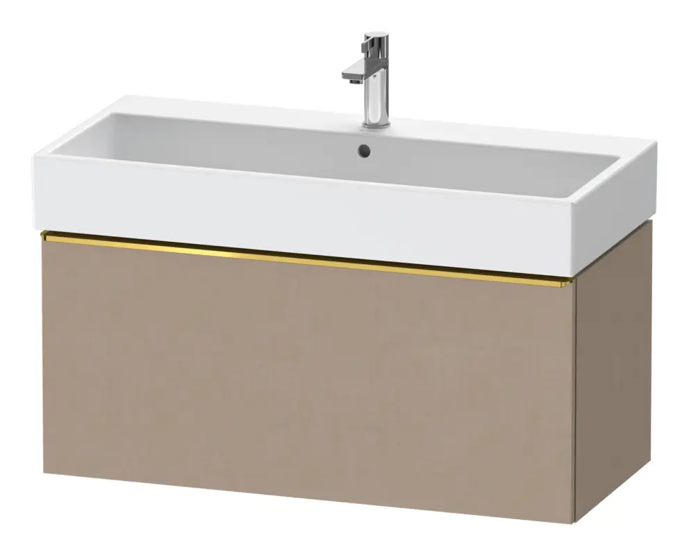 Duravit D-Neo Waschtischunterschrank mit 1 Auszug Griff Gold Poliert 984 x 440 x 442 mm - Leinen Matt Aktuell