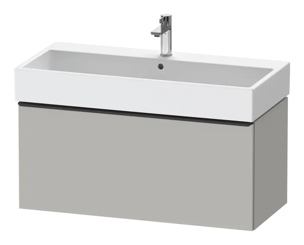Duravit D-Neo Waschtischunterschrank mit 1 Auszug Griff Diamantschwarz Matt 984 x 440 x 442 mm - Betongrau Matt Finale Aktion