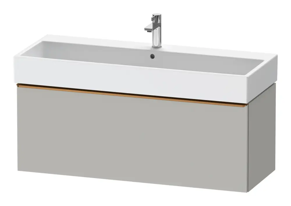 Preis Gesenkt Duravit D-Neo Waschtischunterschrank mit 1 Auszug Griff Bronze Gebürstet 1184 x 440 x 442 mm - Betongrau Matt