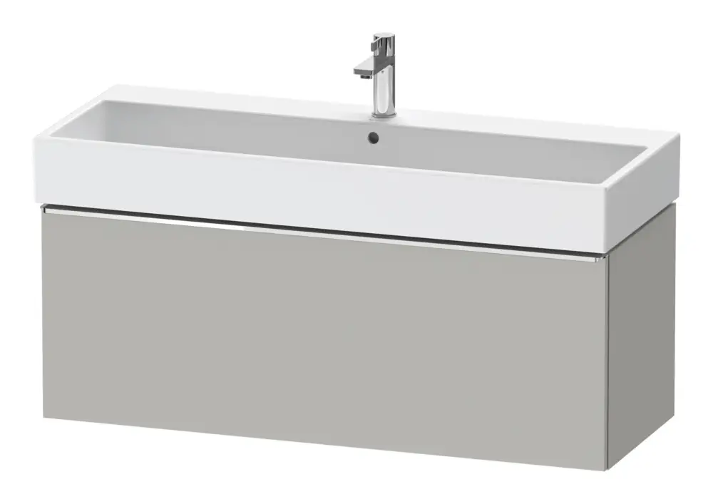 Expressversand Duravit D-Neo Waschtischunterschrank mit 1 Auszug Griff Chrom Hochglanz 1184 x 440 x 442 mm - Betongrau Matt