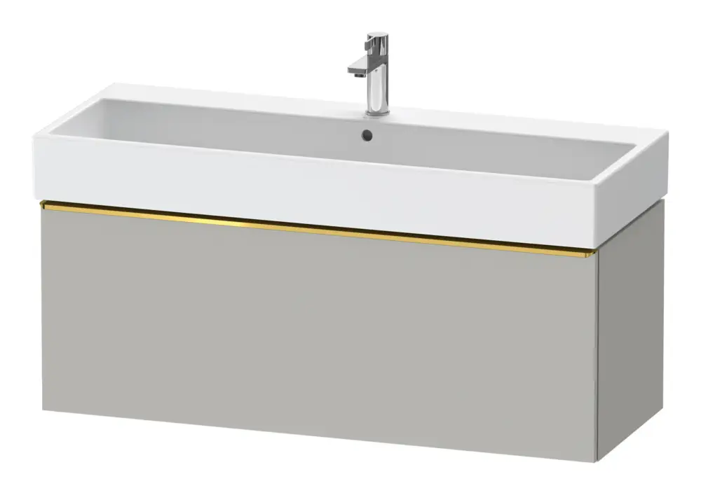 Duravit D-Neo Waschtischunterschrank mit 1 Auszug Griff Gold Poliert 1184 x 440 x 442 mm - Betongrau Matt Schnäppchen