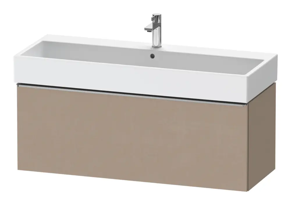 Versand Am Gleichen Tag Duravit D-Neo Waschtischunterschrank mit 1 Auszug Griff Edelstahl Gebürstet 1184 x 440 x 442 mm - Leinen Matt