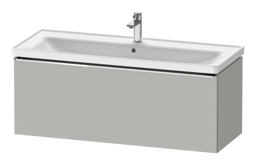 Duravit D-Neo Waschtischunterschrank mit 1 Auszug Griff Chrom Hochglanz 1184 x 440 x 452 mm - Betongrau Matt Finale Aktion