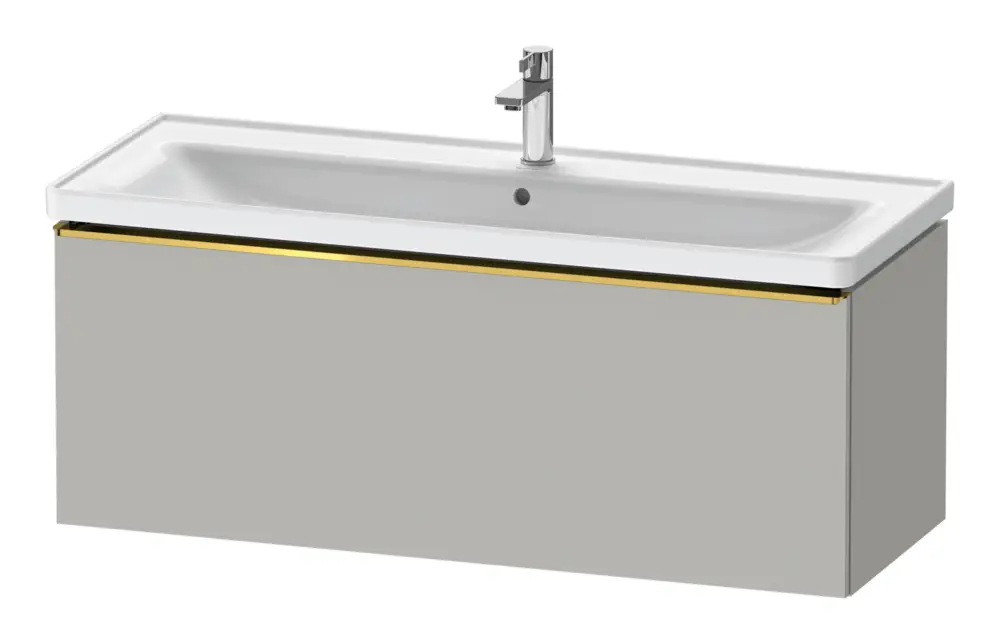 Preiswert Duravit D-Neo Waschtischunterschrank mit 1 Auszug Griff Gold Poliert 1184 x 440 x 452 mm - Betongrau Matt