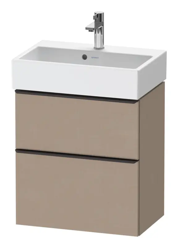 Sofort Bestellen Duravit D-Neo Waschtischunterschrank mit 2 Auszügen Griff Diamantschwarz Matt 584 x 625 x 372 mm - Leinen Matt