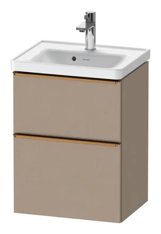 Duravit D-Neo Waschtischunterschrank mit 2 Auszügen Griff Bronze Gebürstet 484 x 625 x 372 mm - Leinen Matt Sale