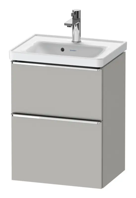 Preisreduziert Duravit D-Neo Waschtischunterschrank mit 2 Auszügen Griff Chrom Hochglanz 484 x 625 x 372 mm - Betongrau Matt