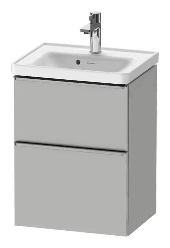Neue Kollektion Duravit D-Neo Waschtischunterschrank mit 2 Auszügen Griff Edelstahl Gebürstet 484 x 625 x 372 mm - Betongrau Matt
