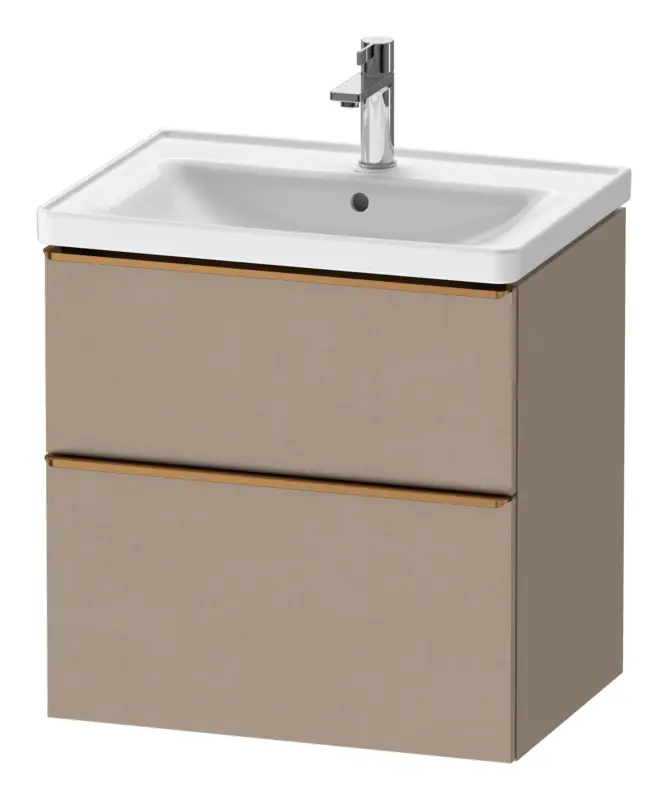 Wochenendangebot Duravit D-Neo Waschtischunterschrank mit 2 Auszügen Griff Bronze Gebürstet 634 x 625 x 452 mm - Leinen Matt
