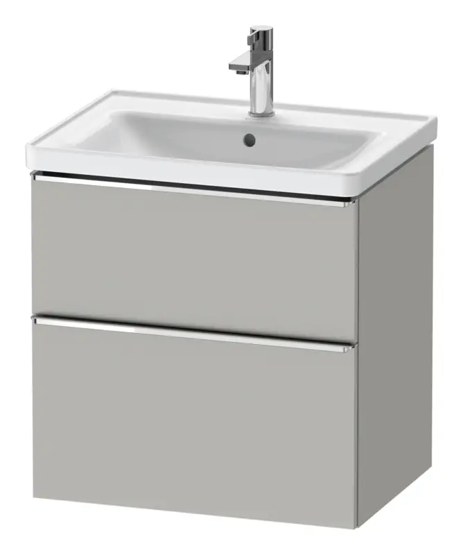 Duravit D-Neo Waschtischunterschrank mit 2 Auszügen Griff Chrom Hochglanz 634 x 625 x 452 mm - Betongrau Matt Schnäppchen