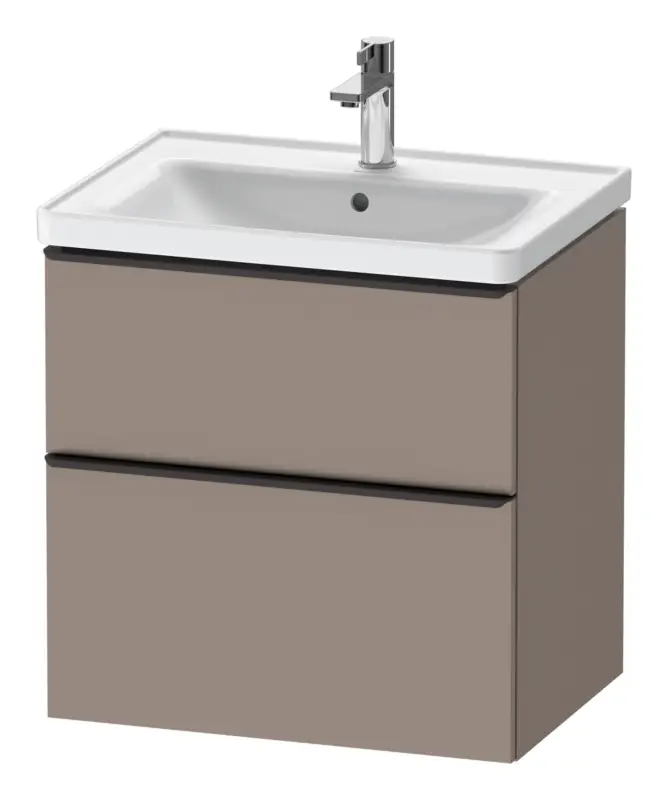 Billig Duravit D-Neo Waschtischunterschrank mit 2 Auszügen Griff Diamantschwarz Matt 634 x 625 x 452 mm - Basalt Matt
