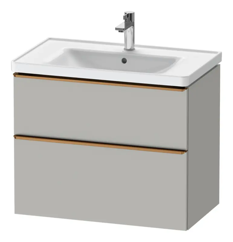 Top-Seller Duravit D-Neo Waschtischunterschrank für 236780 mit 2 Auszügen Griff Bronze Gebürstet 784 x 625 x 452 mm - Betongrau Matt