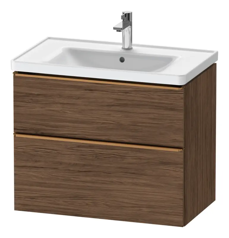 Sonderangebot Duravit D-Neo Waschtischunterschrank für 236780 mit 2 Auszügen Griff Bronze Gebürstet 784 x 625 x 452 mm - Nussbaum dunkel Matt