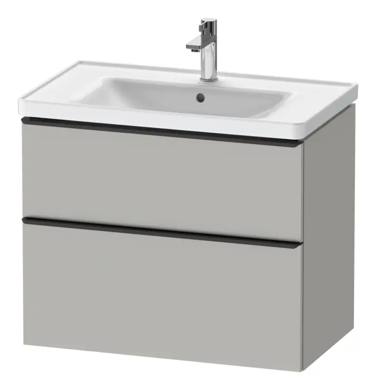 Aktuell Duravit D-Neo Waschtischunterschrank für 236780 mit 2 Auszügen Griff Diamantschwarz Matt 784 x 625 x 452 mm - Betongrau Matt