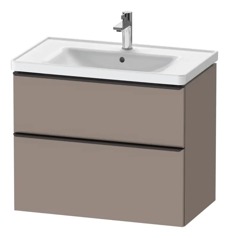 Günstig Duravit D-Neo Waschtischunterschrank für 236780 mit 2 Auszügen Griff Diamantschwarz Matt 784 x 625 x 452 mm - Basalt Matt