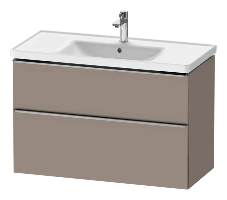 Wochenendangebot Duravit D-Neo Waschtischunterschrank mit 2 Auszügen Griff Edelstahl Gebürstet 984 x 625 x 452 mm - Basalt Matt