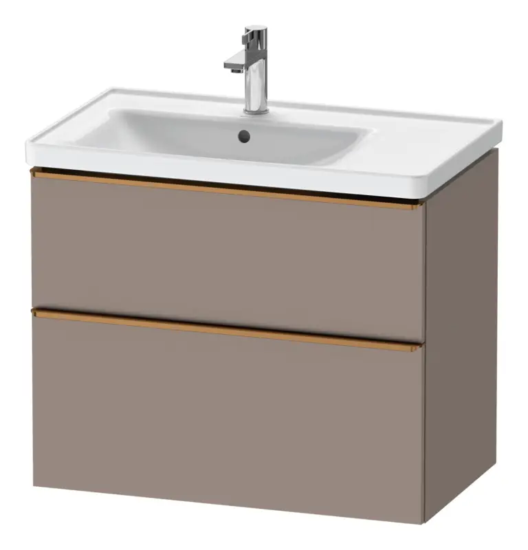 Duravit D-Neo Waschtischunterschrank für 236980 mit 2 Auszügen Griff Bronze Gebürstet 784 x 625 x 452 mm - Basalt Matt Bestpreis