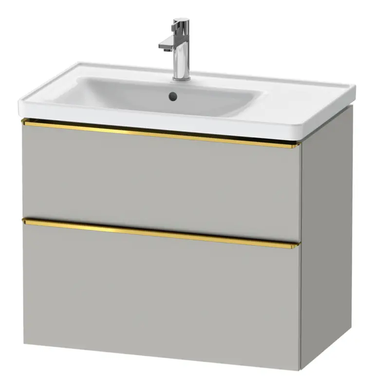Duravit D-Neo Waschtischunterschrank für 236980 mit 2 Auszügen Griff Gold Poliert 784 x 625 x 452 mm - Betongrau Matt Rabatt