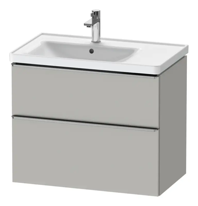Top-Preis Duravit D-Neo Waschtischunterschrank für 236980 mit 2 Auszügen Griff Edelstahl Gebürstet 784 x 625 x 452 mm - Betongrau Matt
