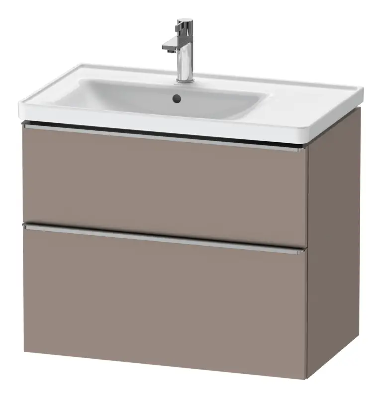 Neue Ware Duravit D-Neo Waschtischunterschrank für 236980 mit 2 Auszügen Griff Edelstahl Gebürstet 784 x 625 x 452 mm - Basalt Matt