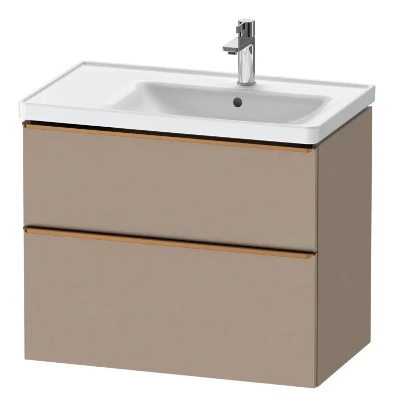 Geprüft Duravit D-Neo Waschtischunterschrank für 237080 mit 2 Auszügen Griff Bronze Gebürstet 784 x 625 x 452 mm - Leinen Matt