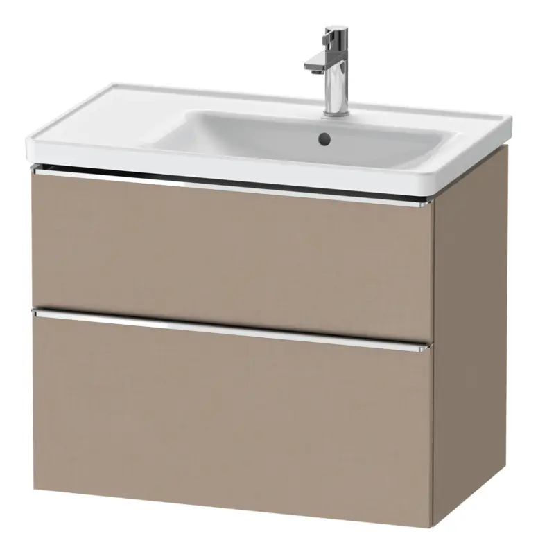Duravit D-Neo Waschtischunterschrank für 237080 mit 2 Auszügen Griff Chrom Hochglanz 784 x 625 x 452 mm - Leinen Matt Super-Preis