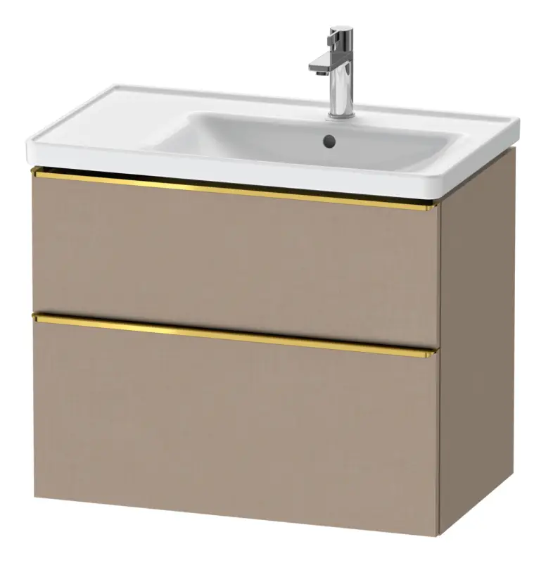 Duravit D-Neo Waschtischunterschrank für 237080 mit 2 Auszügen Griff Gold Poliert 784 x 625 x 452 mm - Leinen Matt Bestseller