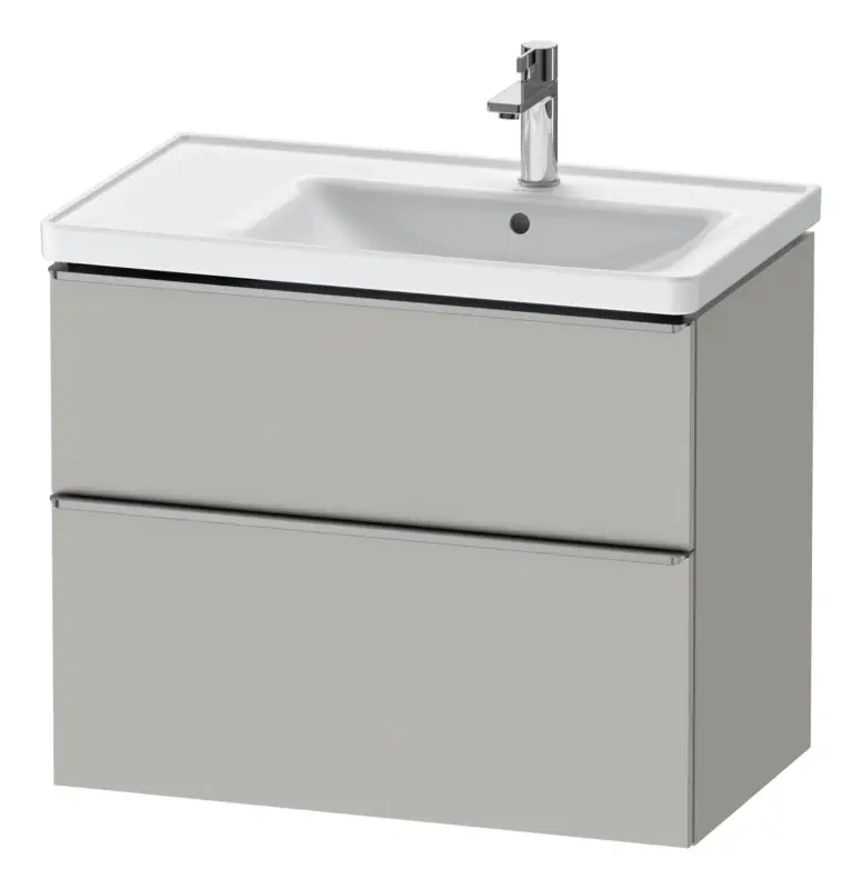 Duravit D-Neo Waschtischunterschrank für 237080 mit 2 Auszügen Griff Edelstahl Gebürstet 784 x 625 x 452 mm - Betongrau Matt Versand Am Gleichen Tag