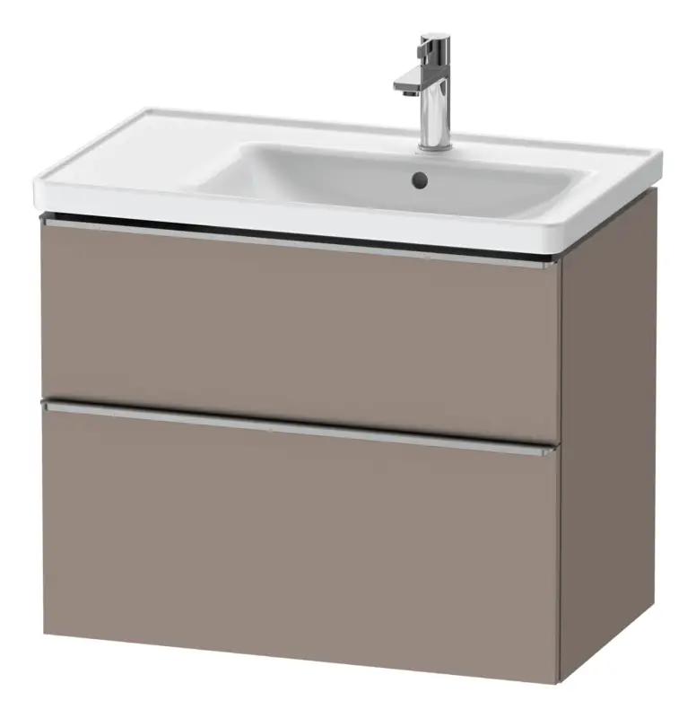 Duravit D-Neo Waschtischunterschrank für 237080 mit 2 Auszügen Griff Edelstahl Gebürstet 784 x 625 x 452 mm - Basalt Matt Geprüft