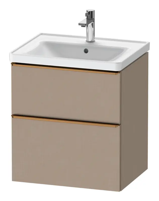 Neue Kollektion Duravit D-Neo Waschtischunterschrank mit 2 Auszügen Griff Bronze Gebürstet 584 x 625 x 452 mm - Leinen Matt