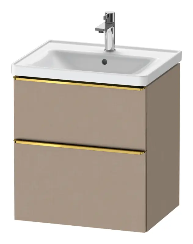 Top-Seller Duravit D-Neo Waschtischunterschrank mit 2 Auszügen Griff Gold Poliert 584 x 625 x 452 mm - Leinen Matt