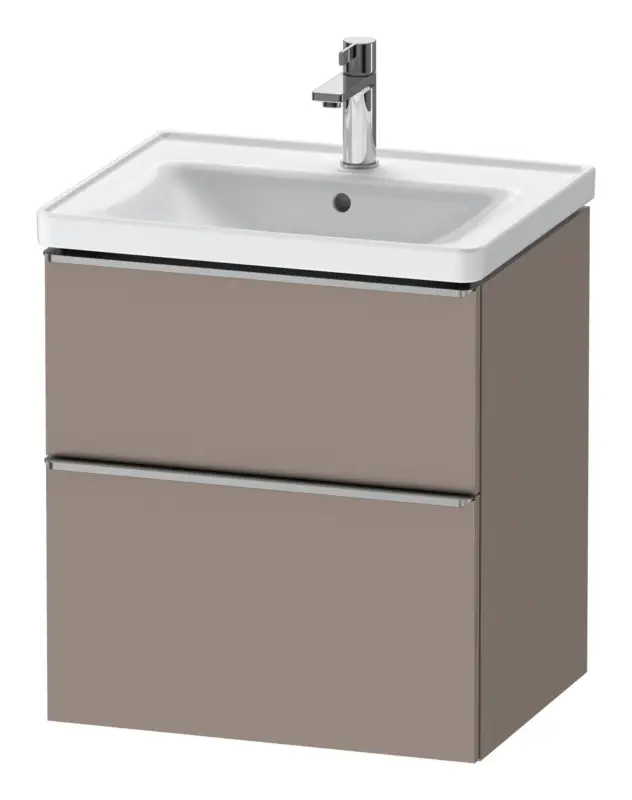 Neu Im Sortiment Duravit D-Neo Waschtischunterschrank mit 2 Auszügen Griff Edelstahl Gebürstet 584 x 625 x 452 mm - Basalt Matt